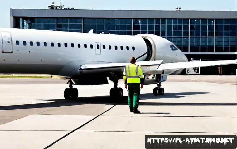 항공 안전 및 사고 예방 - Photorealistic aviation safety inspection at a modern Polish airport during early morning, experienc...